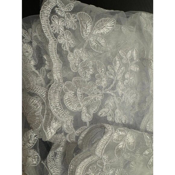 Long Wedding White Lace Veil 118.11\'\' for Bride main image 5